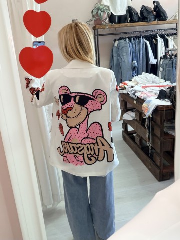 Blazer giacca pantera rosa 2