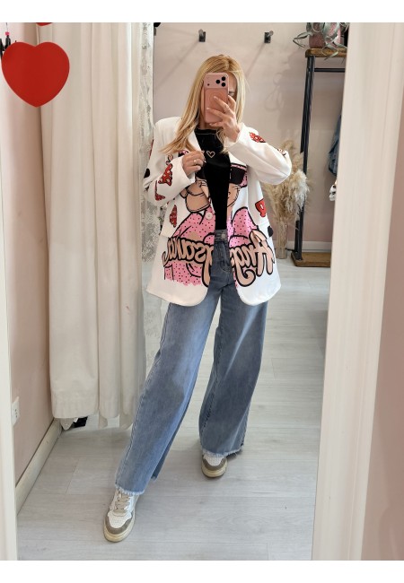 Blazer giacca pantera rosa