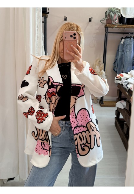 Blazer giacca pantera rosa