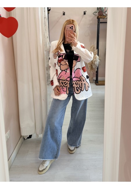 Blazer giacca pantera rosa