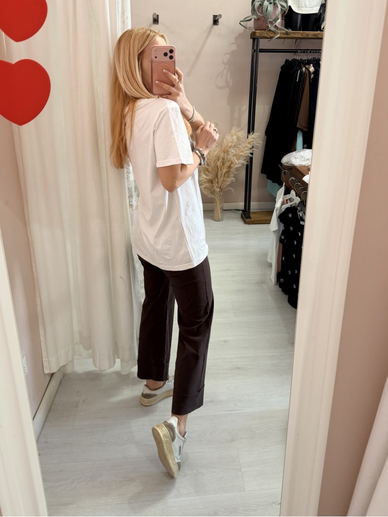 Maglia t shirt taschina leopardata