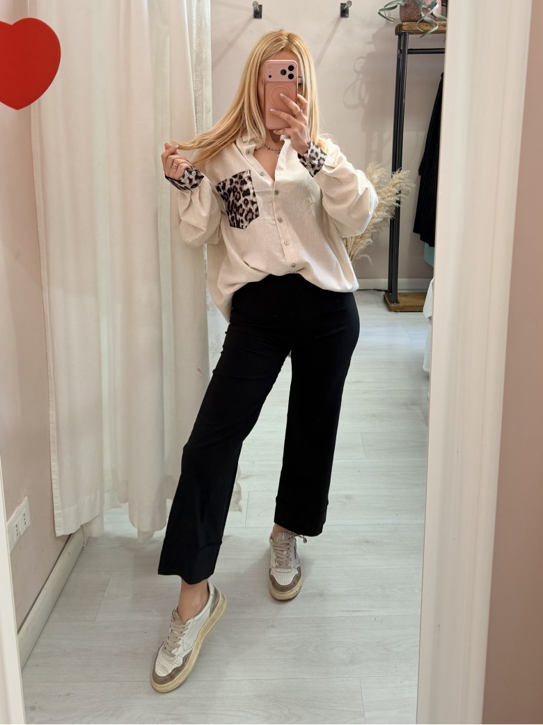 Pantaloni elastici LUISA neri