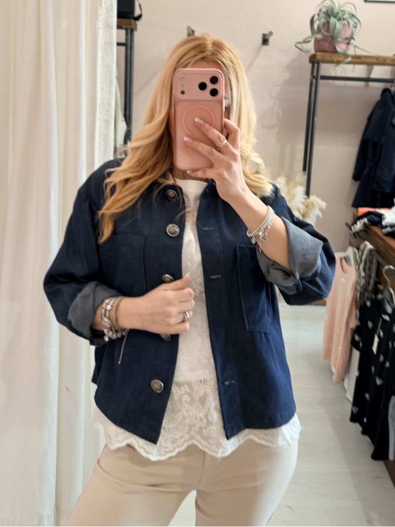 Giacchina simil blu jeans