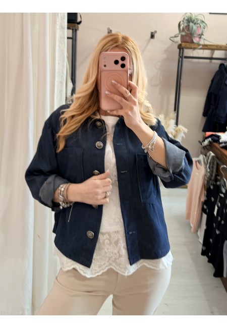 Giacchina simil blu jeans