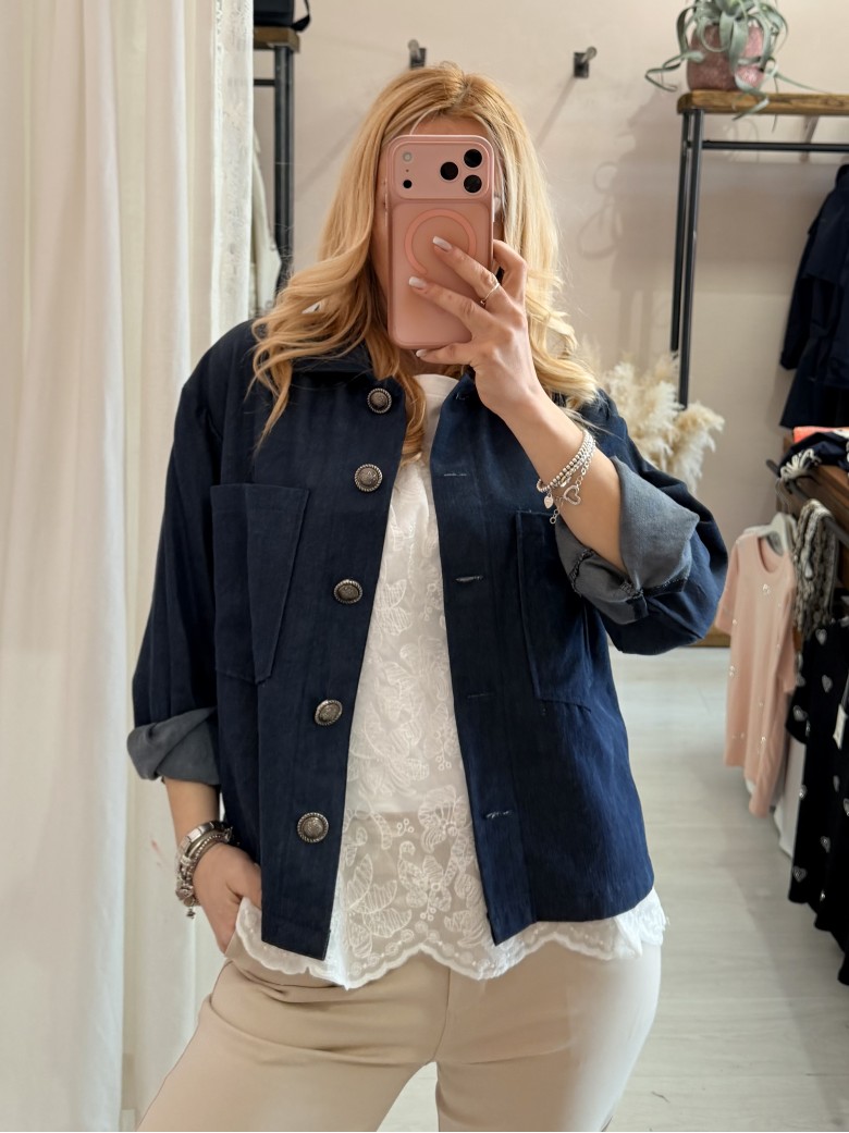 Giacchina simil blu jeans