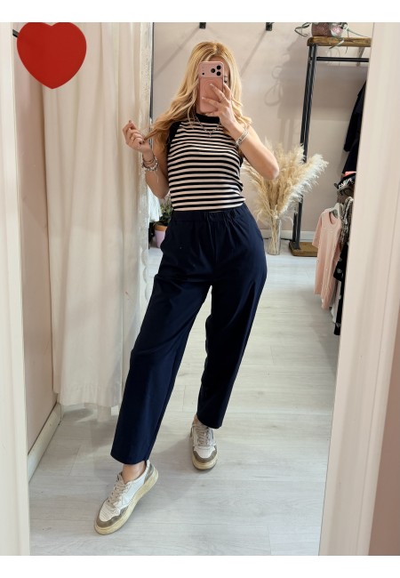 Canotta luis a righe blu