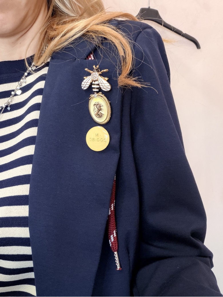 Giacca tipo felpa con cappuccio blu