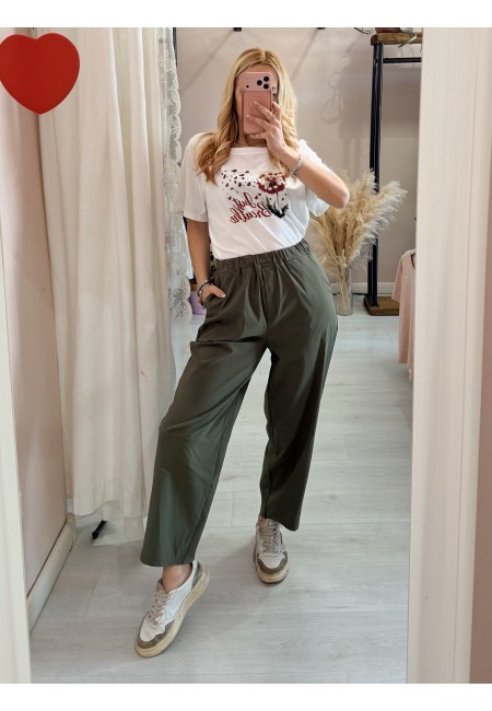 Pantaloni leggeri verdi