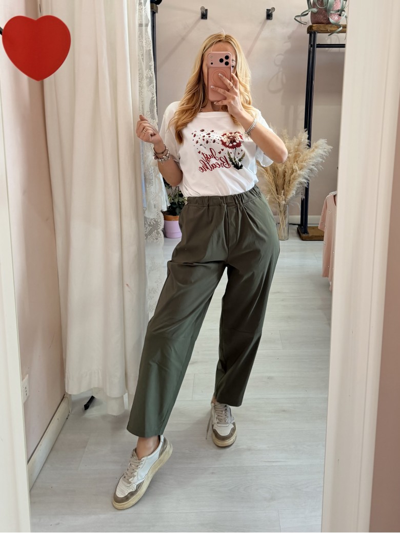 Pantaloni leggeri verdi