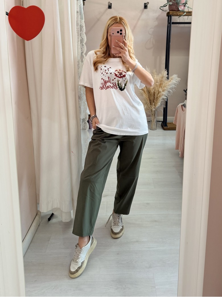 Pantaloni leggeri verdi