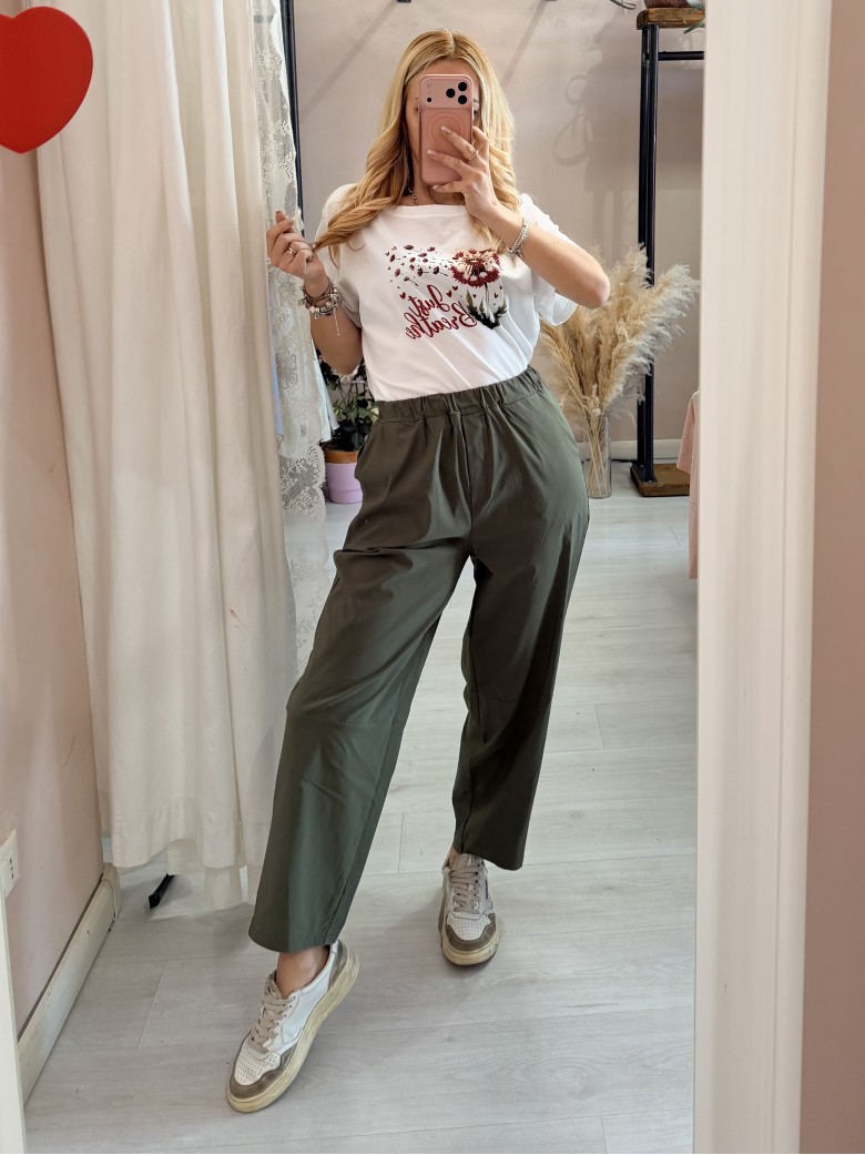 Pantaloni leggeri verdi