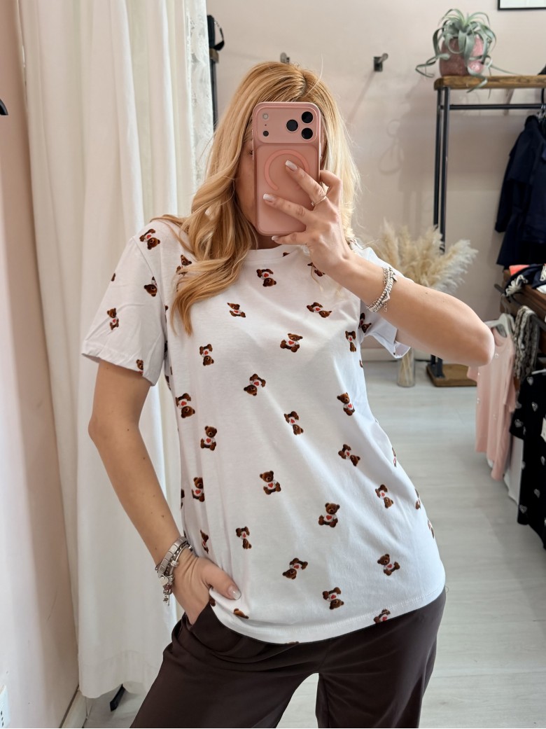 Maglia t shirt orsetti con cuoricini