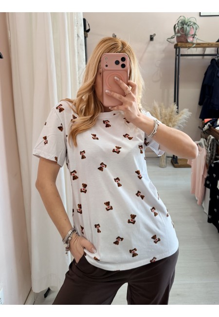 Maglia t shirt orsetti con cuoricini