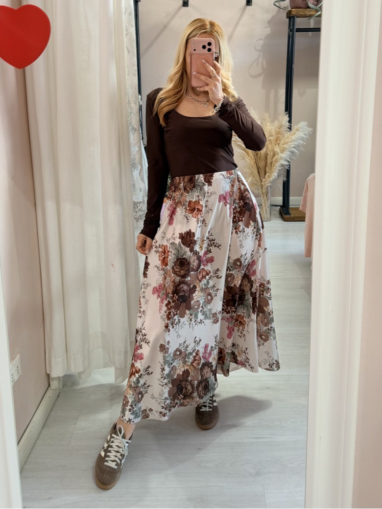 Body scollato MARRONE