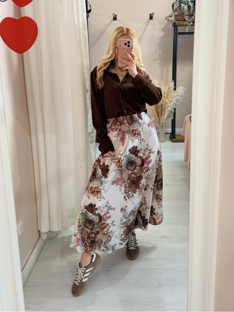 Camicia morbida marrone