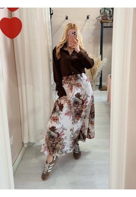 Camicia morbida marrone