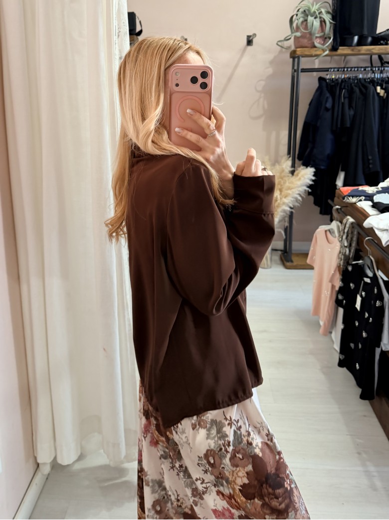 Camicia morbida marrone