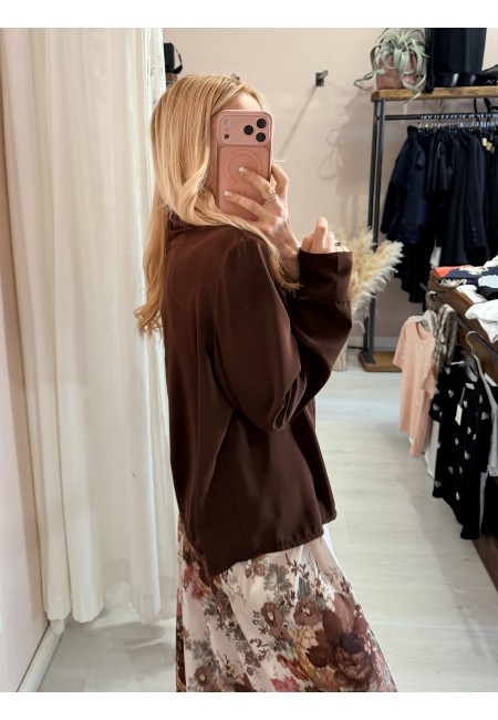 Camicia morbida marrone