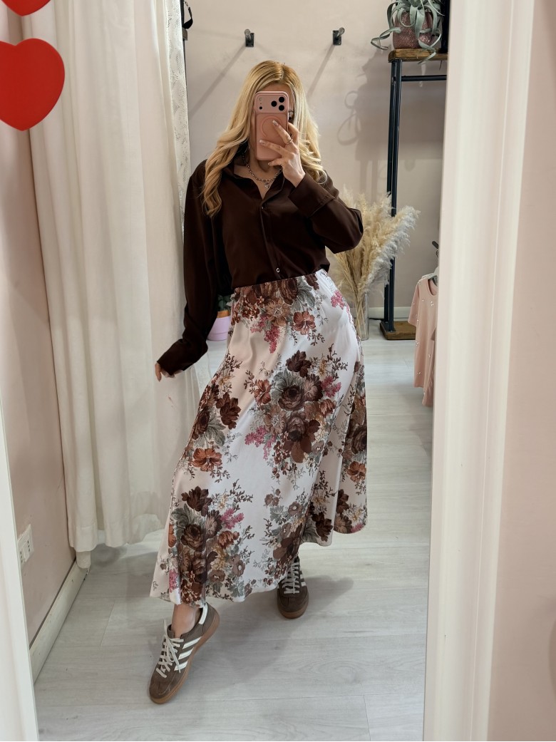 Camicia morbida marrone