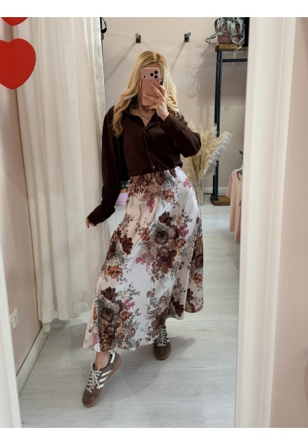 Camicia morbida marrone