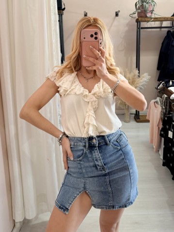 Gonna di jeans con spacchetto