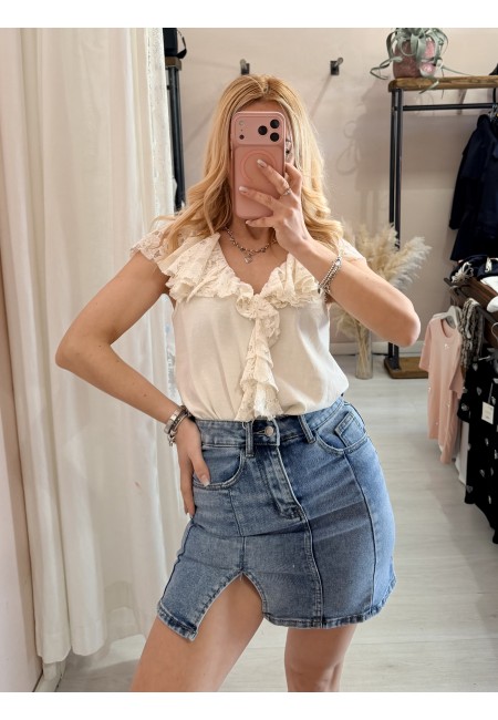 Gonna di jeans con spacchetto