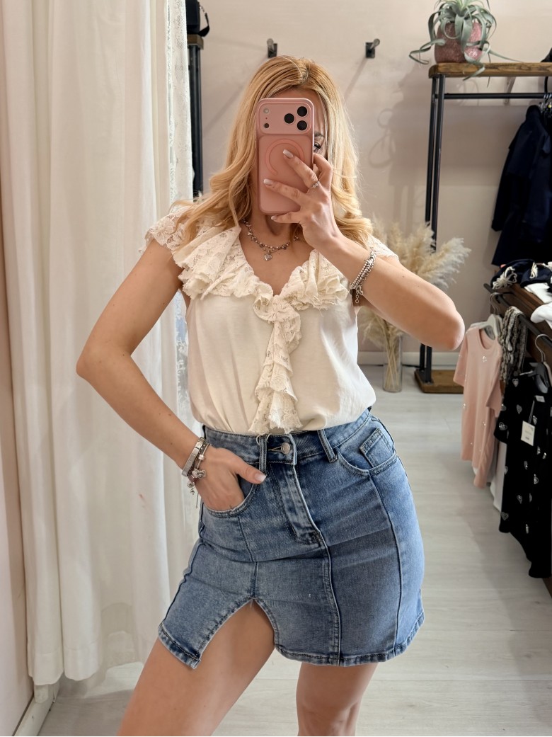 Gonna di jeans con spacchetto