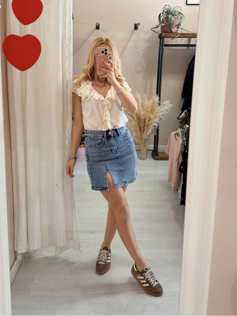 Gonna di jeans con spacchetto