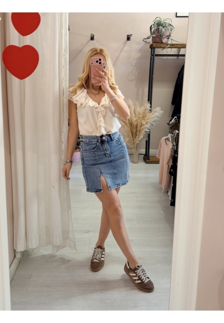 Gonna di jeans con spacchetto