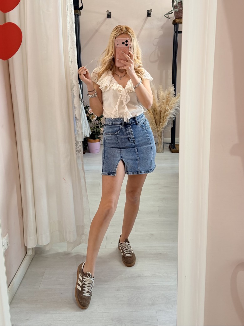 Gonna di jeans con spacchetto