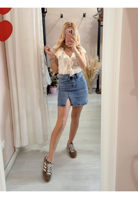 Gonna di jeans con spacchetto