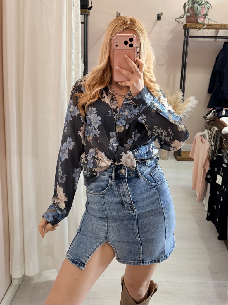 Gonna di jeans con spacchetto