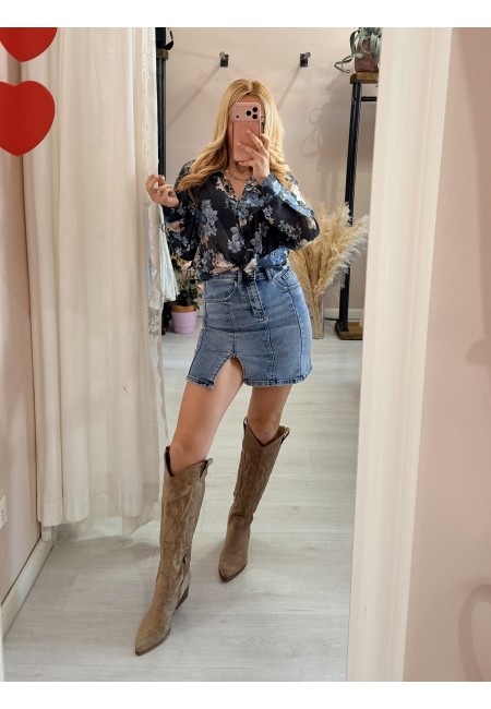 Gonna di jeans con spacchetto