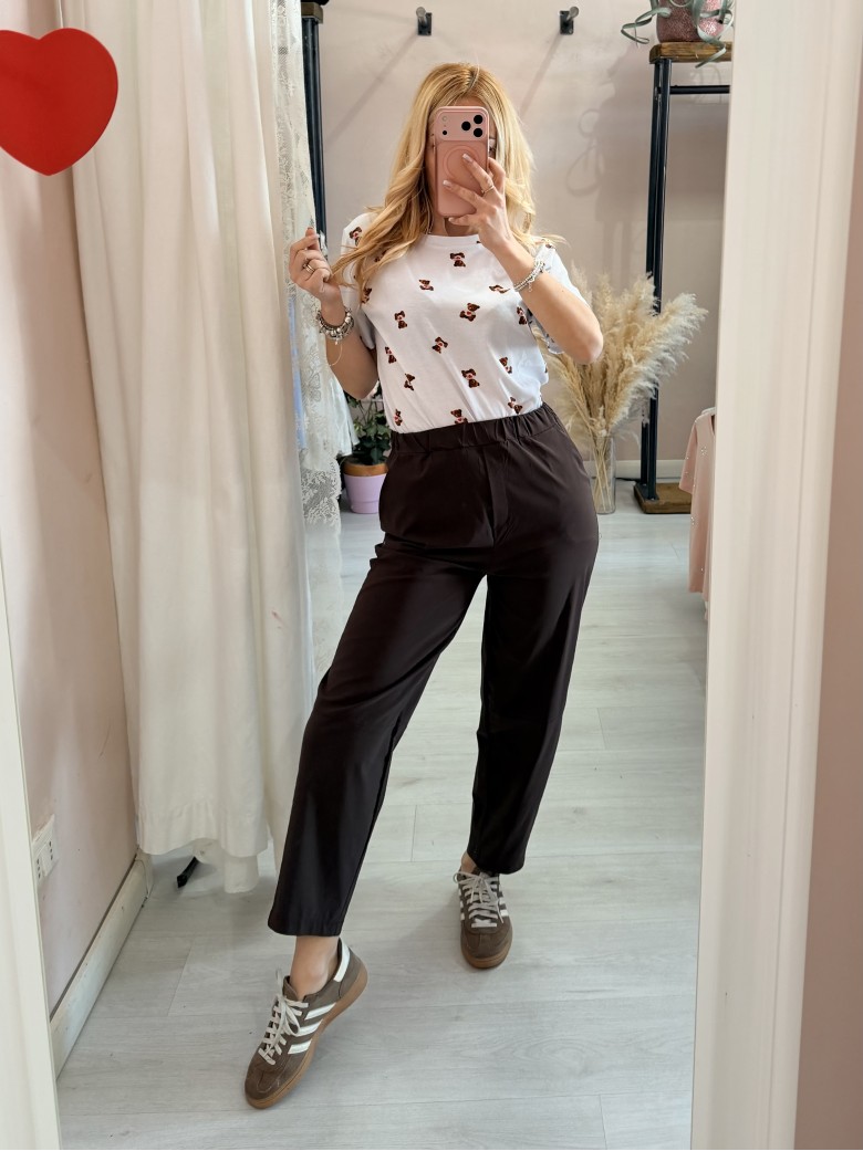 Pantaloni leggeri marroni