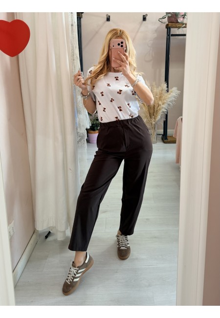 Pantaloni leggeri marroni