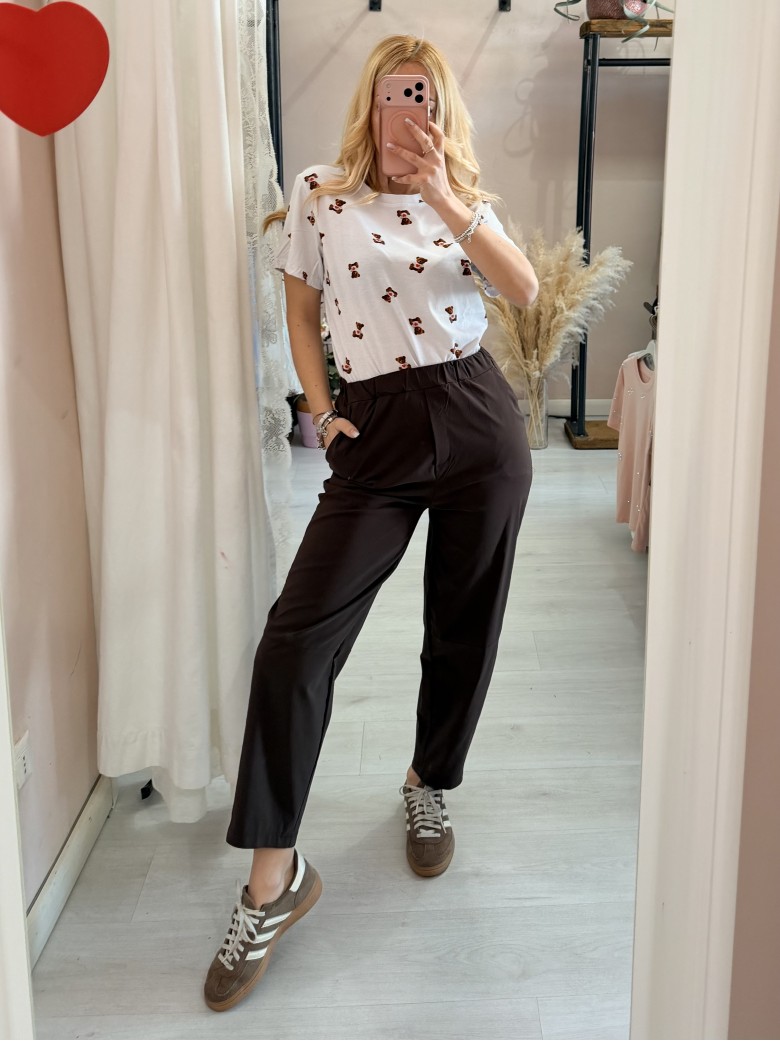 Pantaloni leggeri marroni