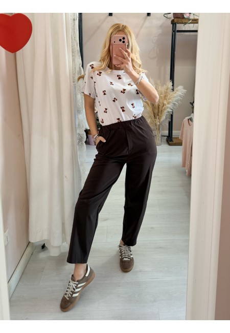 Pantaloni leggeri marroni