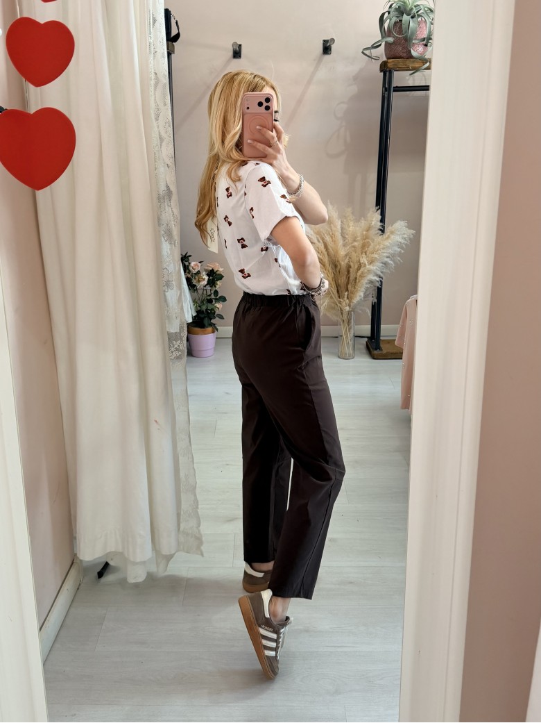 Pantaloni leggeri marroni