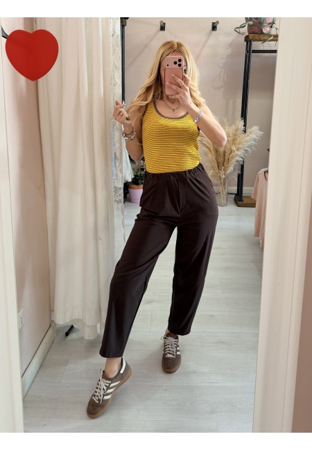 Pantaloni leggeri marroni