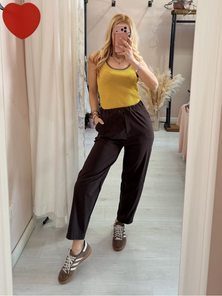 Pantaloni leggeri marroni