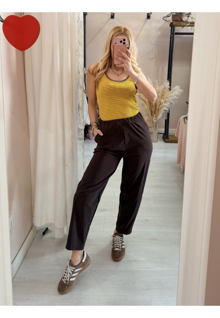 Pantaloni leggeri marroni