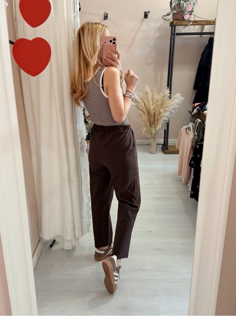 Pantaloni leggeri marroni