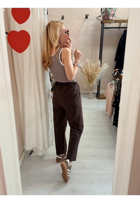 Pantaloni leggeri marroni