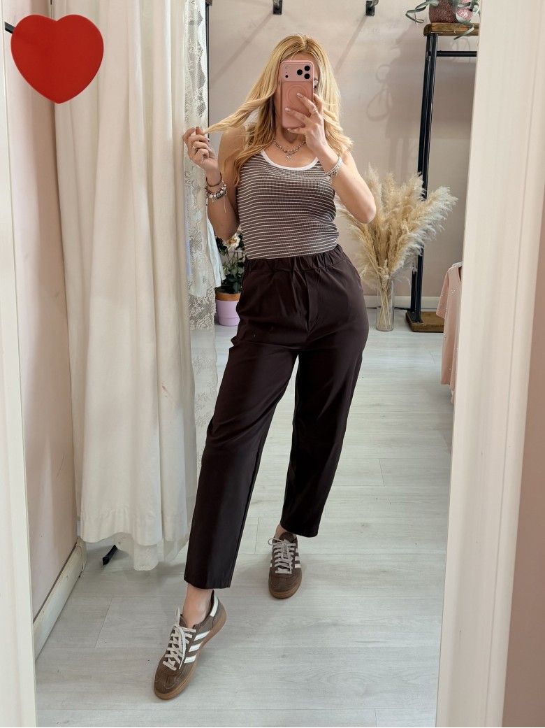 Pantaloni leggeri marroni