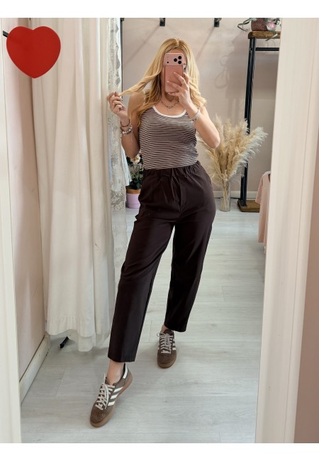 Pantaloni leggeri marroni