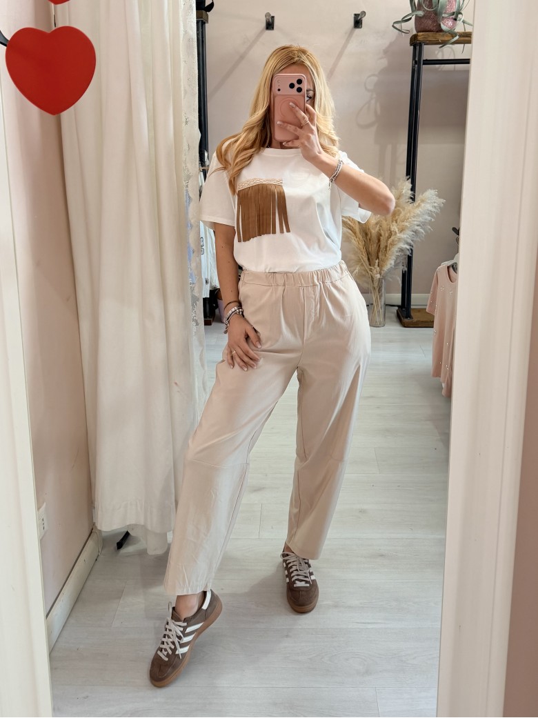 Pantaloni leggeri beige
