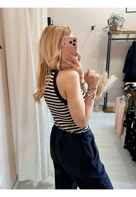 Canotta luis a righe blu