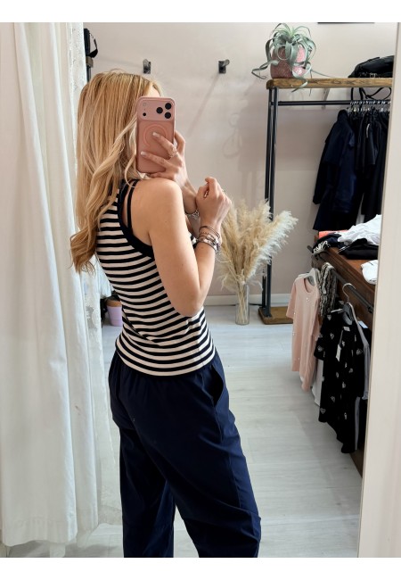 Canotta luis a righe blu