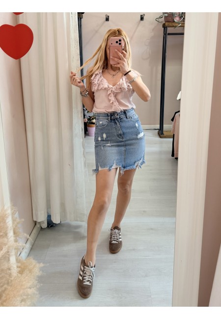 Gonna di jeans strappetti