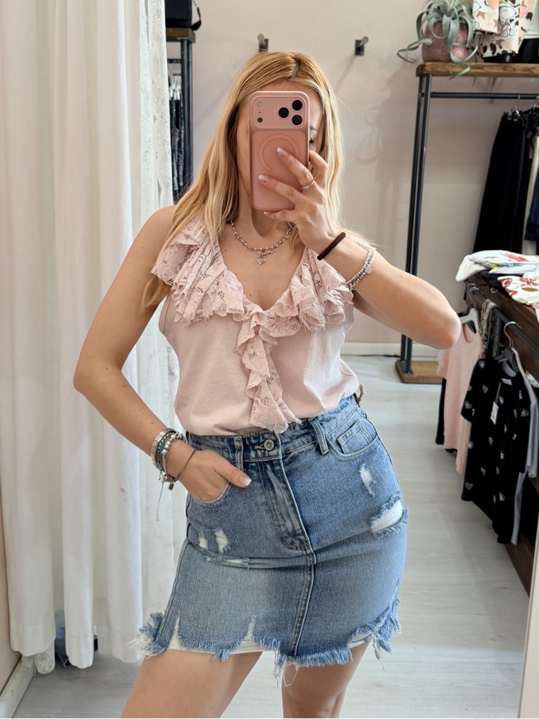 Gonna di jeans strappetti